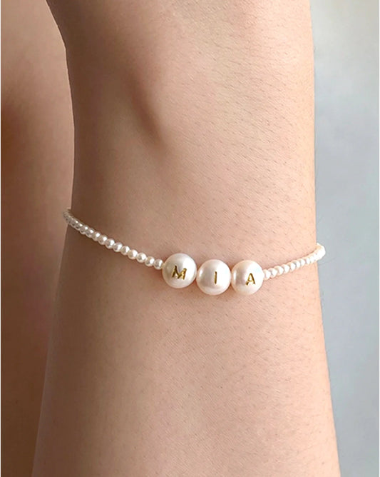 Namensarmband All Pearls