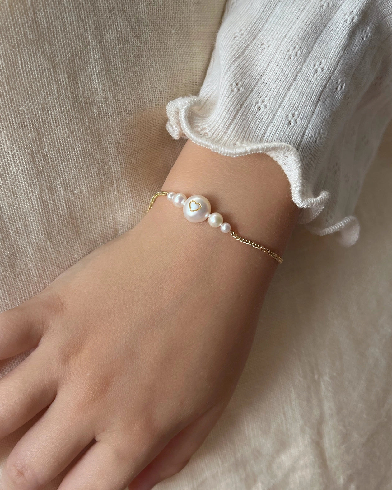 Initial Bracelet Lucky Charm for Girls