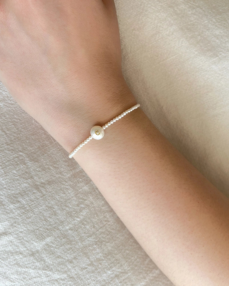Initial Bracelet Pearls