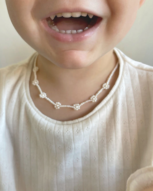 Perlenkette Gänseblümchen für Mädchen