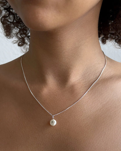 Pearl Letter Charm