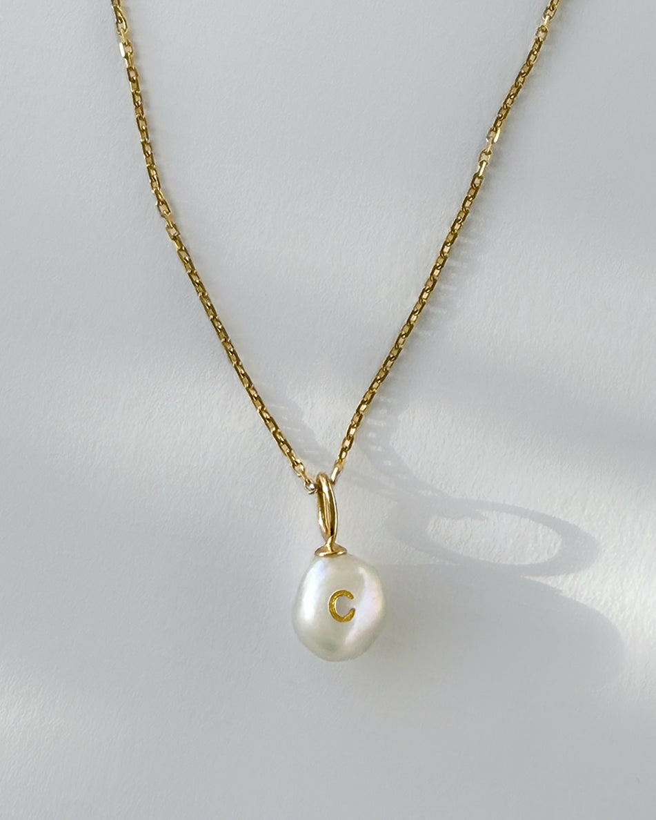 Pearl Letter Charm
