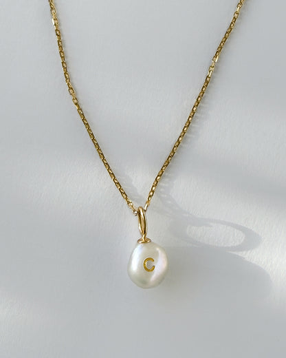 Pearl Letter Charm