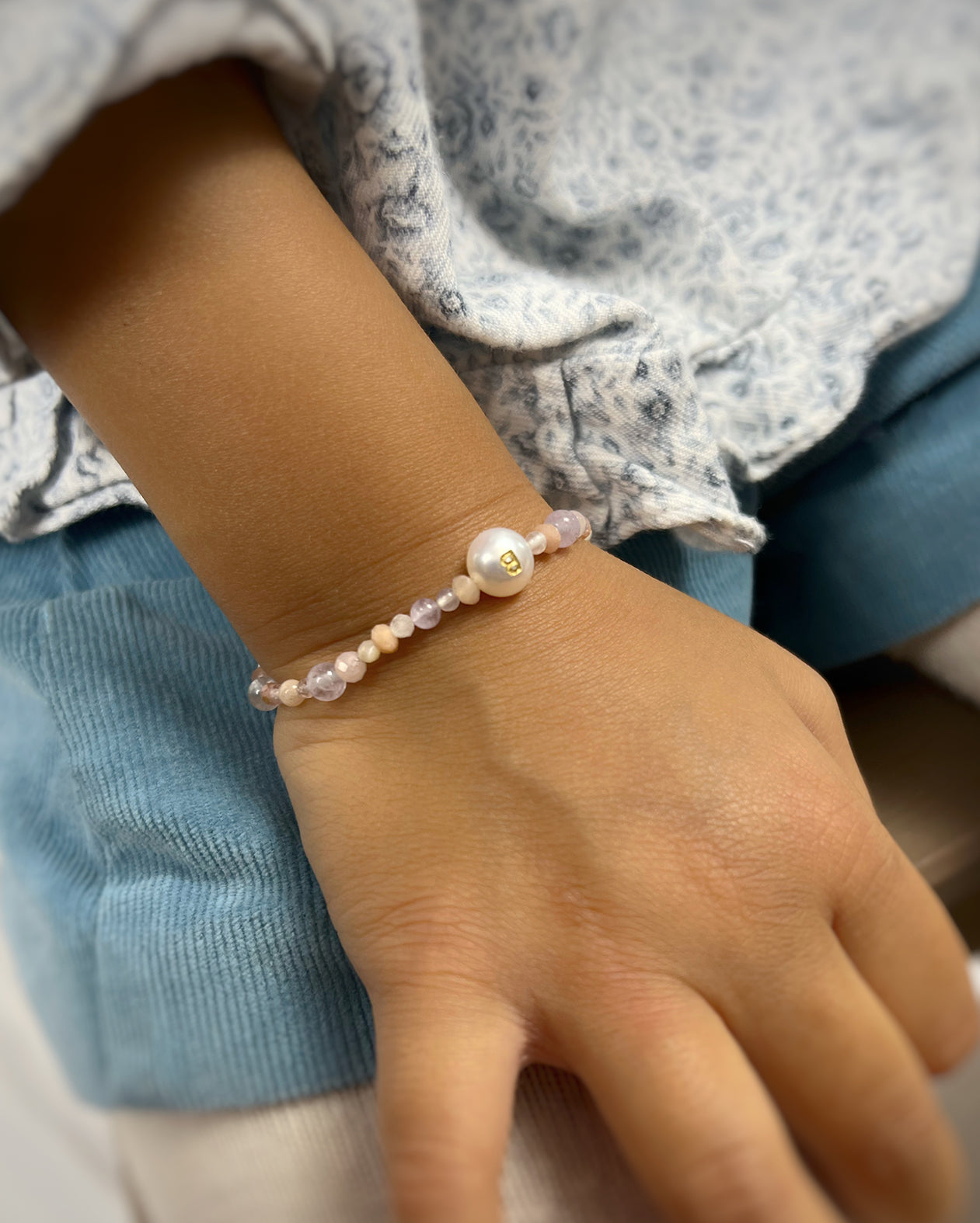 Initial Candy Bracelet for Girls (Rose Color)