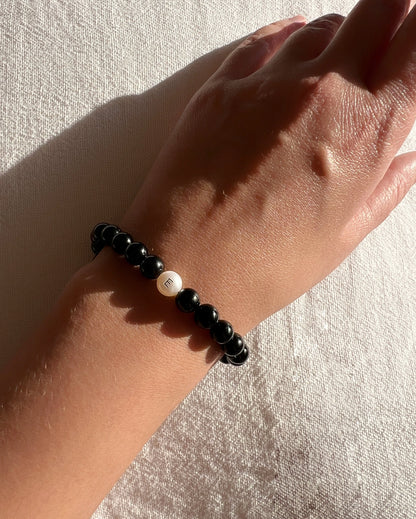Initialarmband Onyx