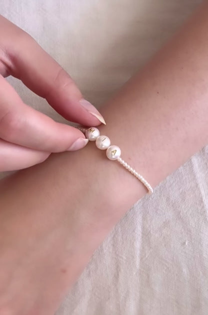 Name Bracelet All Pearls