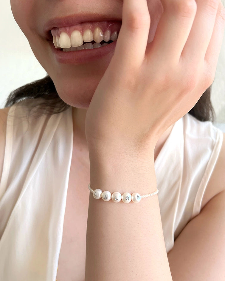 Name Bracelet All Pearls