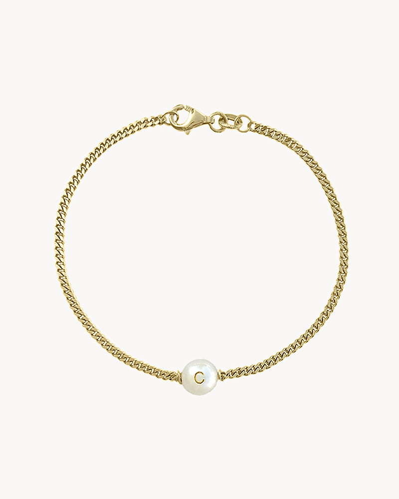 Initial Bracelet Golden Glow