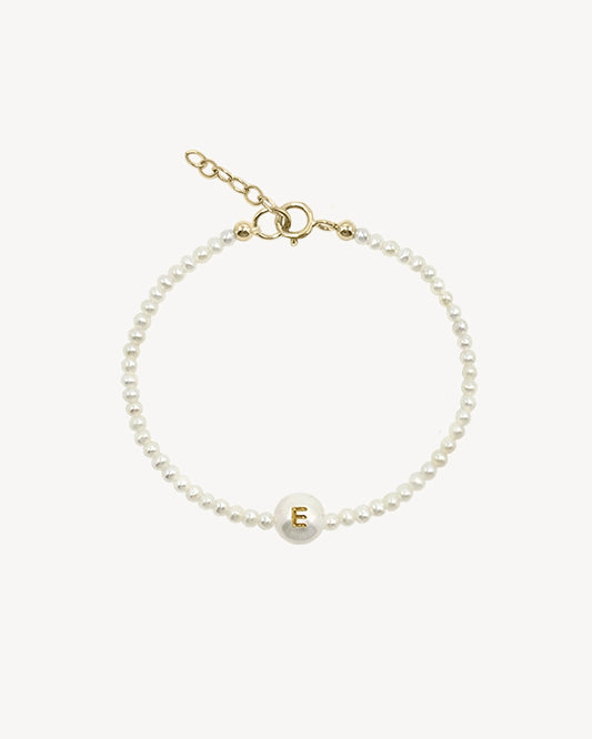 Initial Bracelet Pearls for Girls