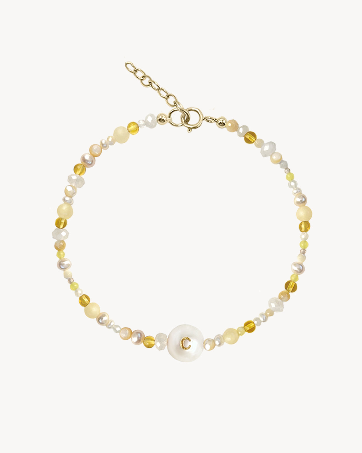 Initial Bracelet Candy (Yellow)