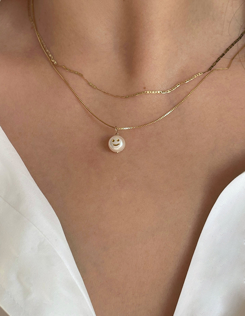 Pearl Charm with double-sided engraving
